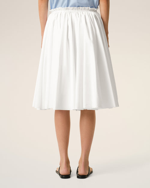 White Cotton Midi Corolla Skirt - Woman - 4 - AMI Paris - Ami Paris