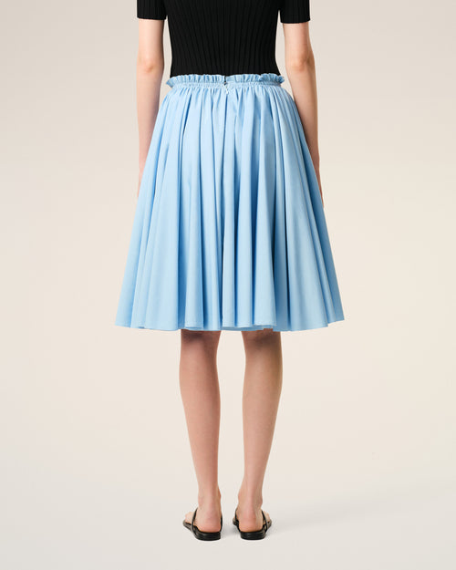 Blue Cotton Midi Corolla Skirt - Woman - 4 - AMI Paris - Ami Paris