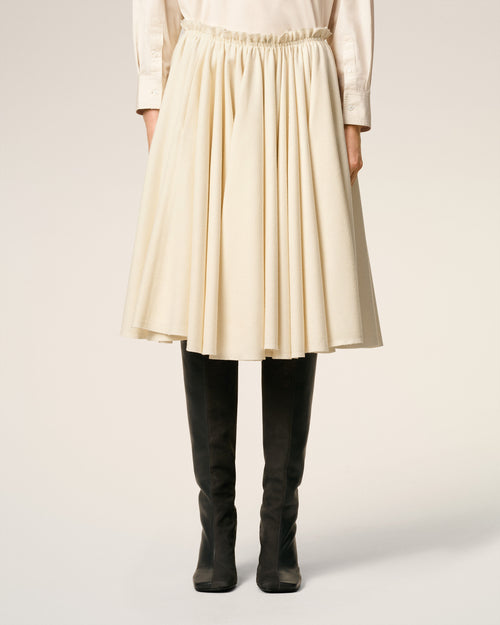 White Wool Midi Corolla Skirt - 3 - Ami Paris