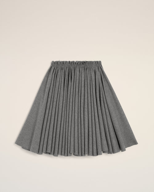Grey Wool Midi Corolla Skirt - 4 - Ami Paris