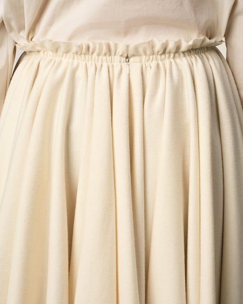 White Wool Midi Corolla Skirt - 5 - Ami Paris
