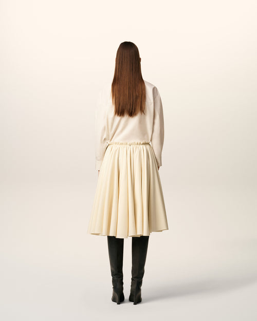 White Wool Midi Corolla Skirt - 4 - Ami Paris