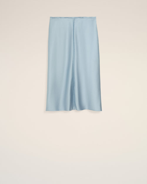                                 Blue Raw Edges Details Midi Skirt - 3                             - Ami Paris