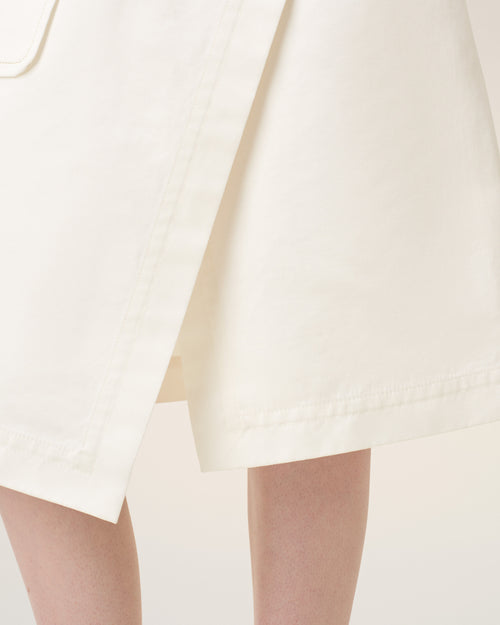 White Cotton Wrap Skirt - Woman - 5 - AMI Paris - Ami Paris