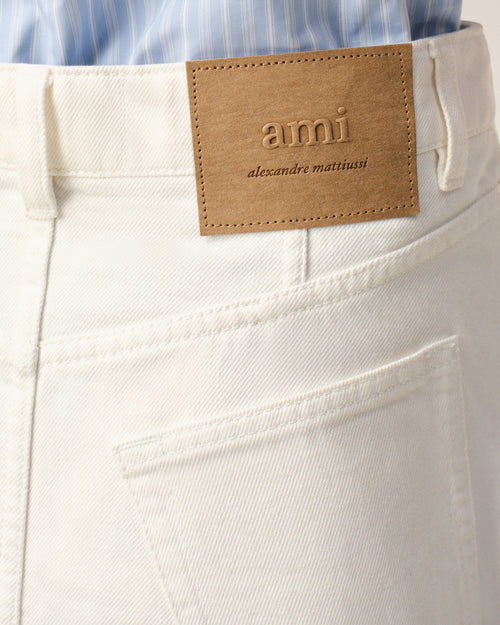 White Denim Long Skirt - Woman - 5 - AMI Paris - Ami Paris