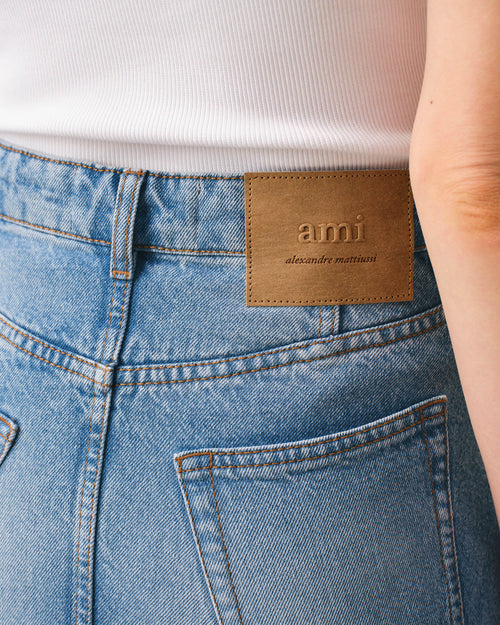 Blue Cotton Mini Skirt - Woman - 5 - AMI Paris - Ami Paris