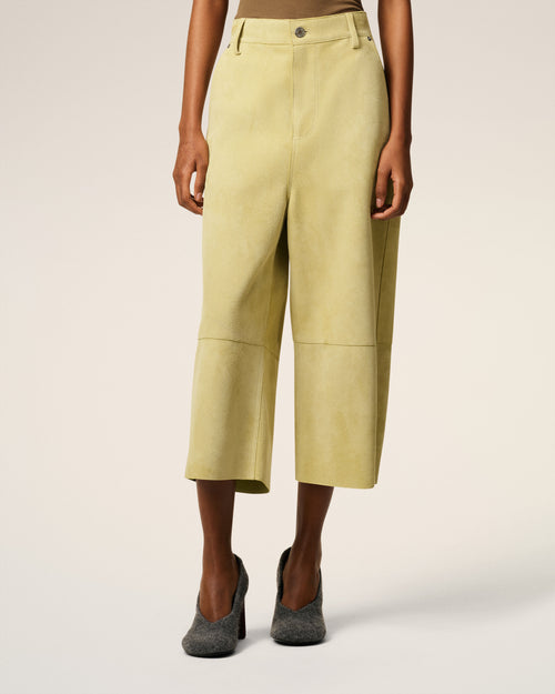 Green Leather Bermuda - 3 - Ami Paris