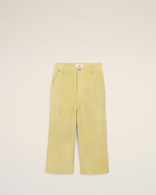                                 Green Leather Bermuda - 3                             - Ami Paris