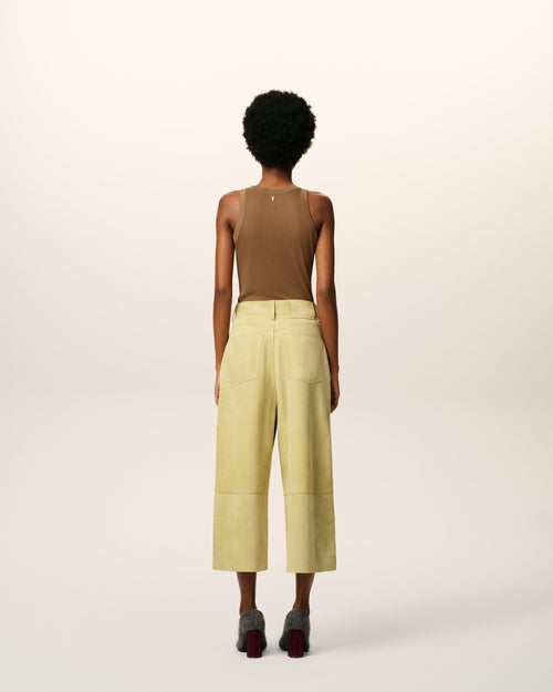 Bermudashorts aus grünem Leder - 4 - Ami Paris