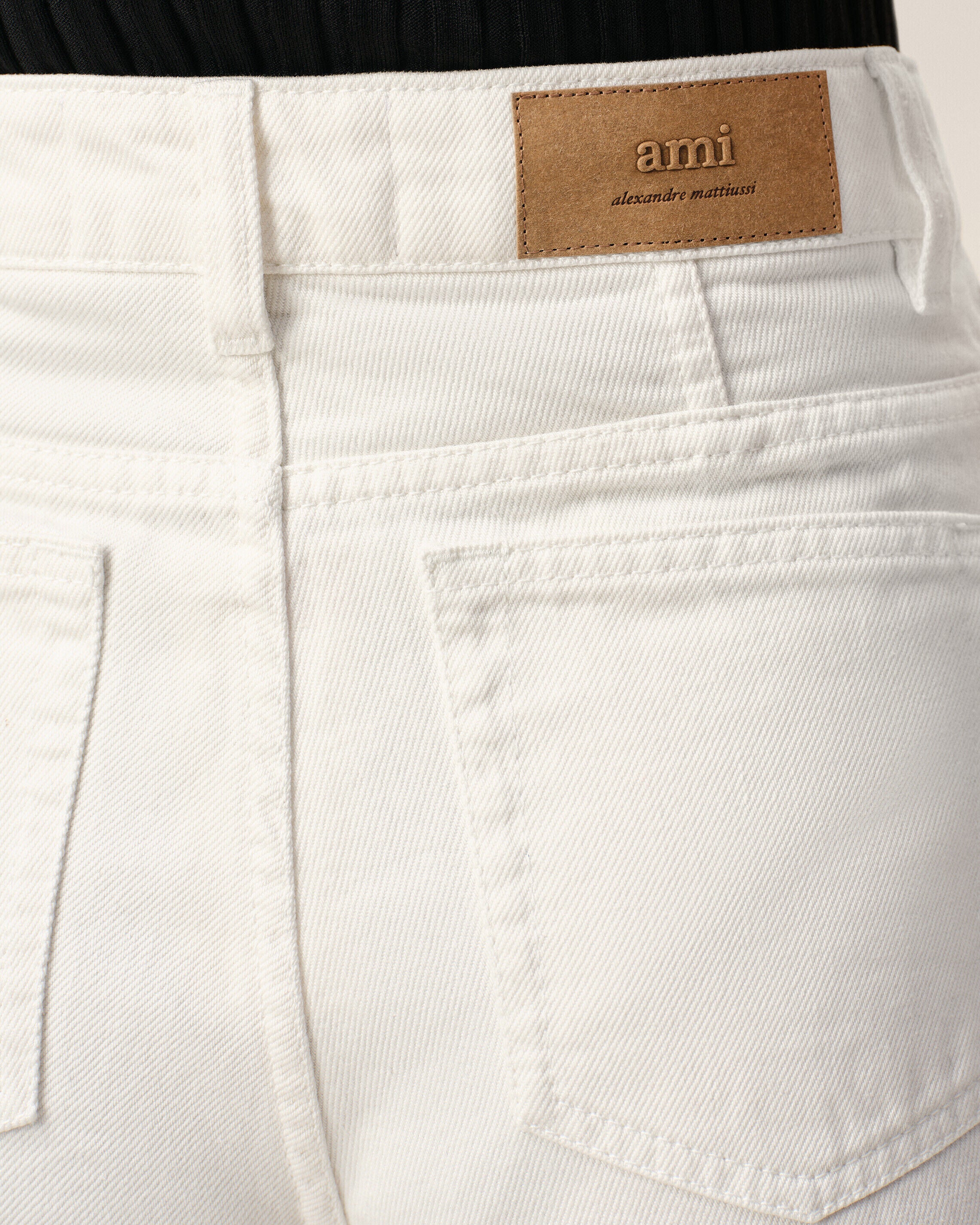 White Cotton Shorts With Ami Paris Heritage Label - 5