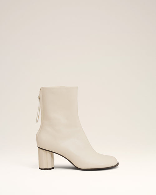                             Beige Leather Piano Boots - 3                         - Ami Paris