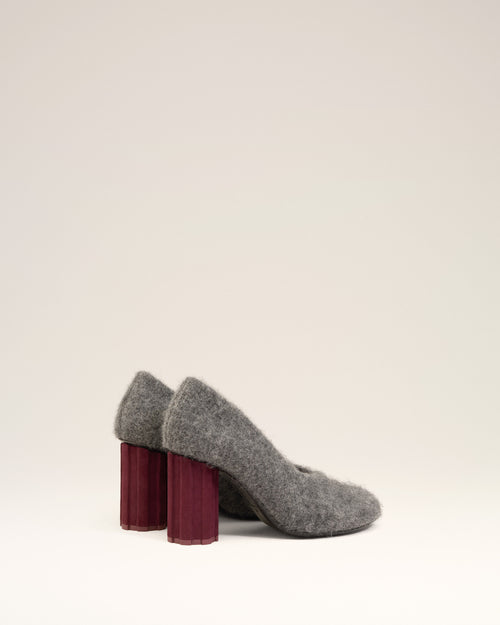 Escarpins Piano Noir En Maille De Mohair - 4 - Ami Paris