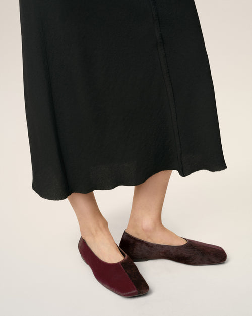                                 Ballerine bicolore in pelle bordeaux - 3                             - Ami Paris