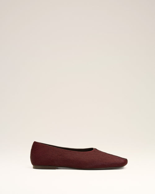 Souliers Bordeaux Plat Bicolores En Cuir - 4 - Ami Paris