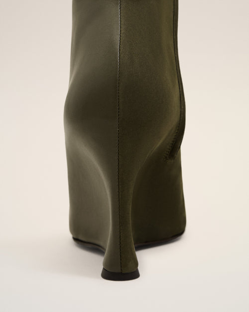 Bottines Vertes Bicolores En Cuir - 5 - Ami Paris