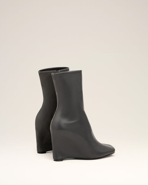 Bottines Noires Bicolores En Cuir - 4 - Ami Paris