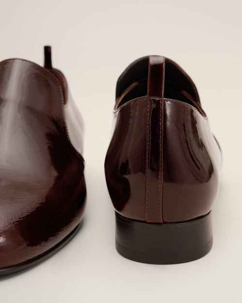 Brown flat cow leather shoes - Woman - 5 - AMI Paris - Ami Paris