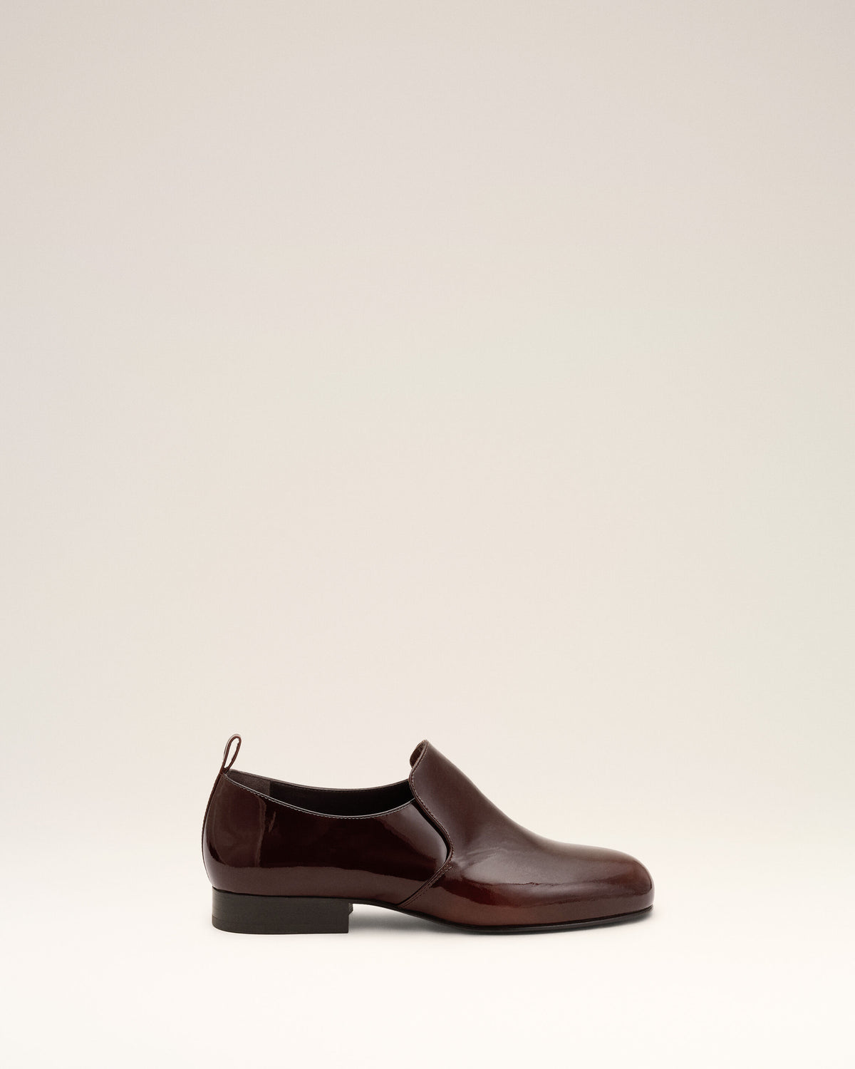 Brown flat cow leather shoes - 1