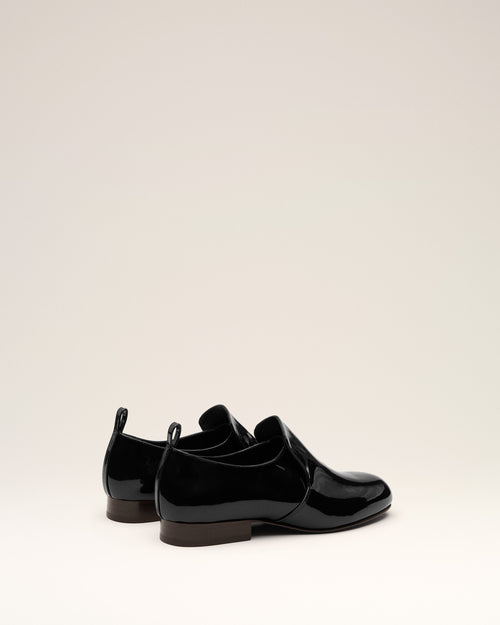 Black flat cow leather shoes - Woman - 4 - AMI Paris - Ami Paris