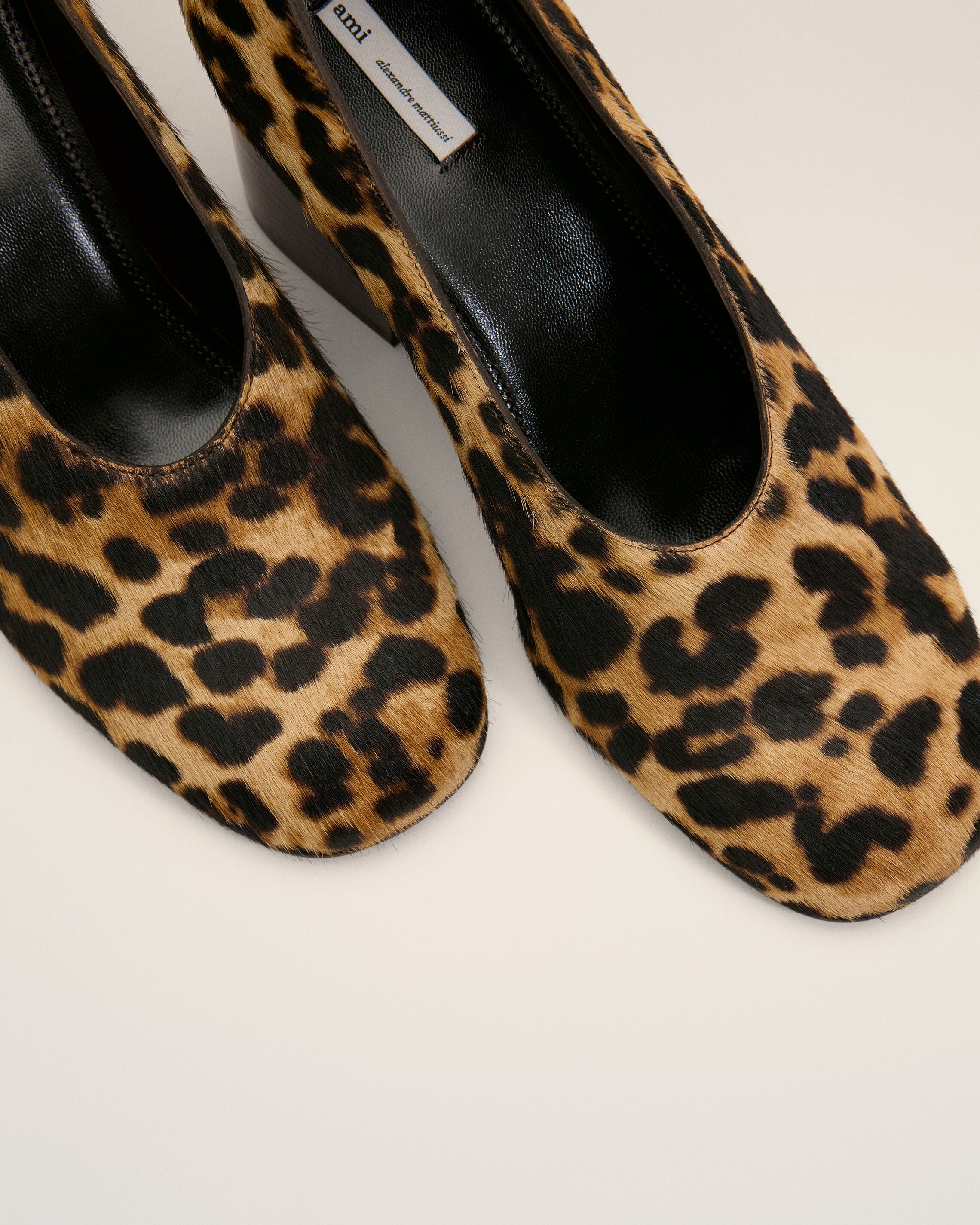 leopard printed cowhide leather pumps - 5