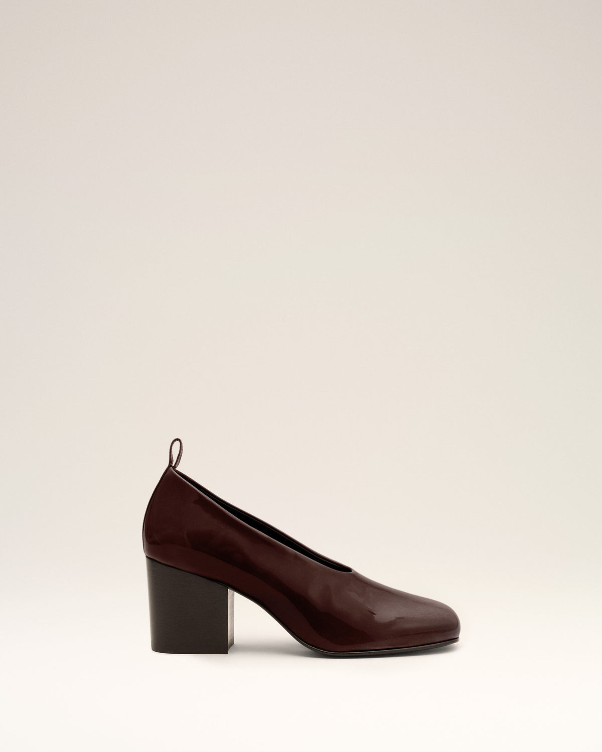Brown cow leather pumps - 1