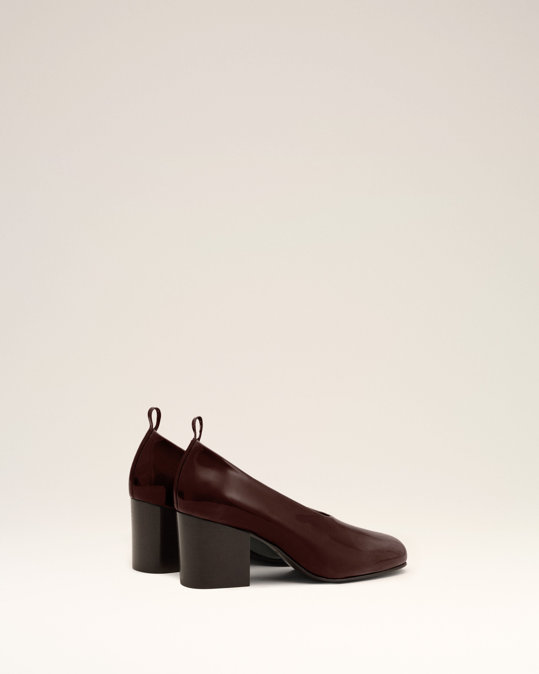 Brown cow leather pumps - 4