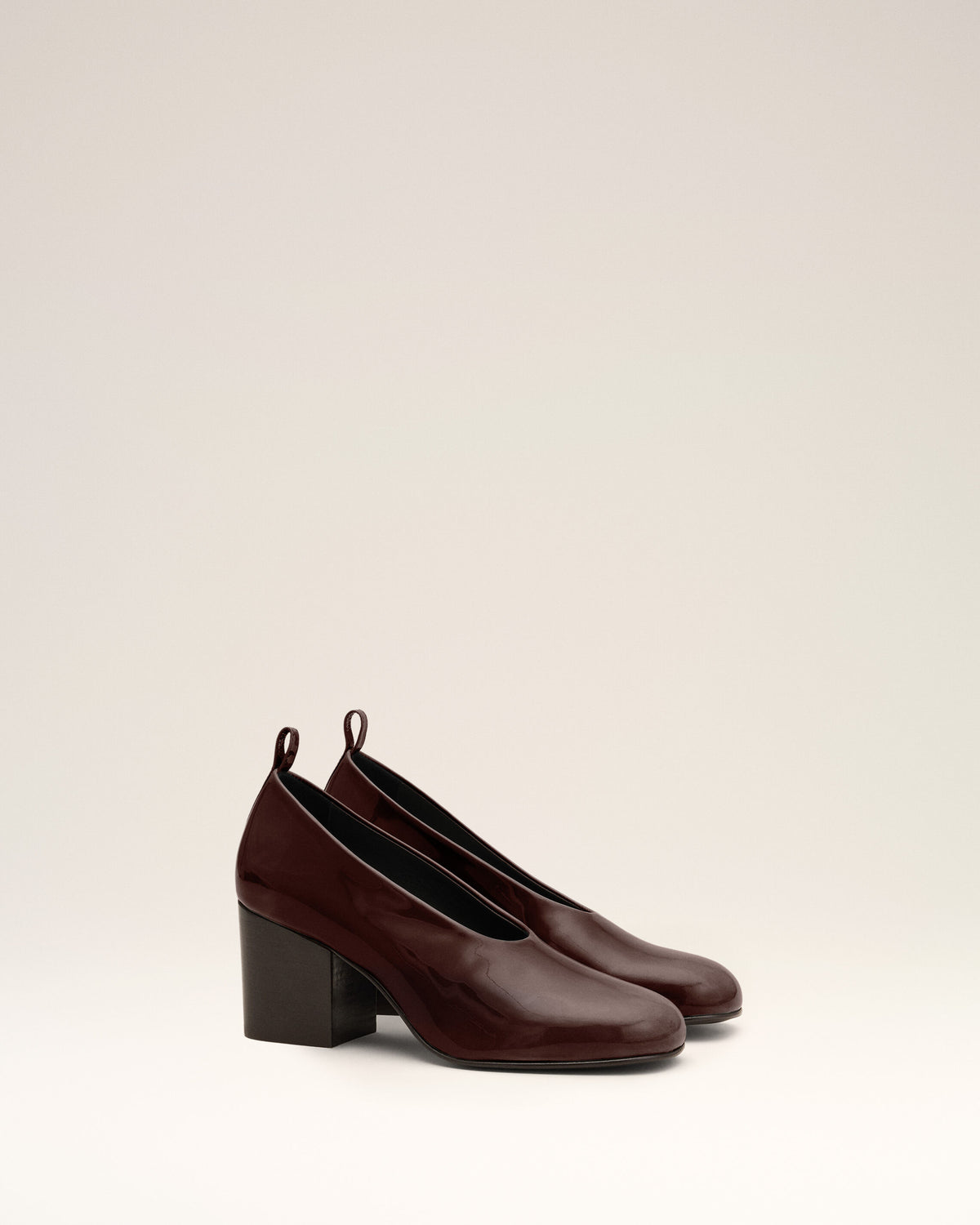 Brown cow leather pumps - 3