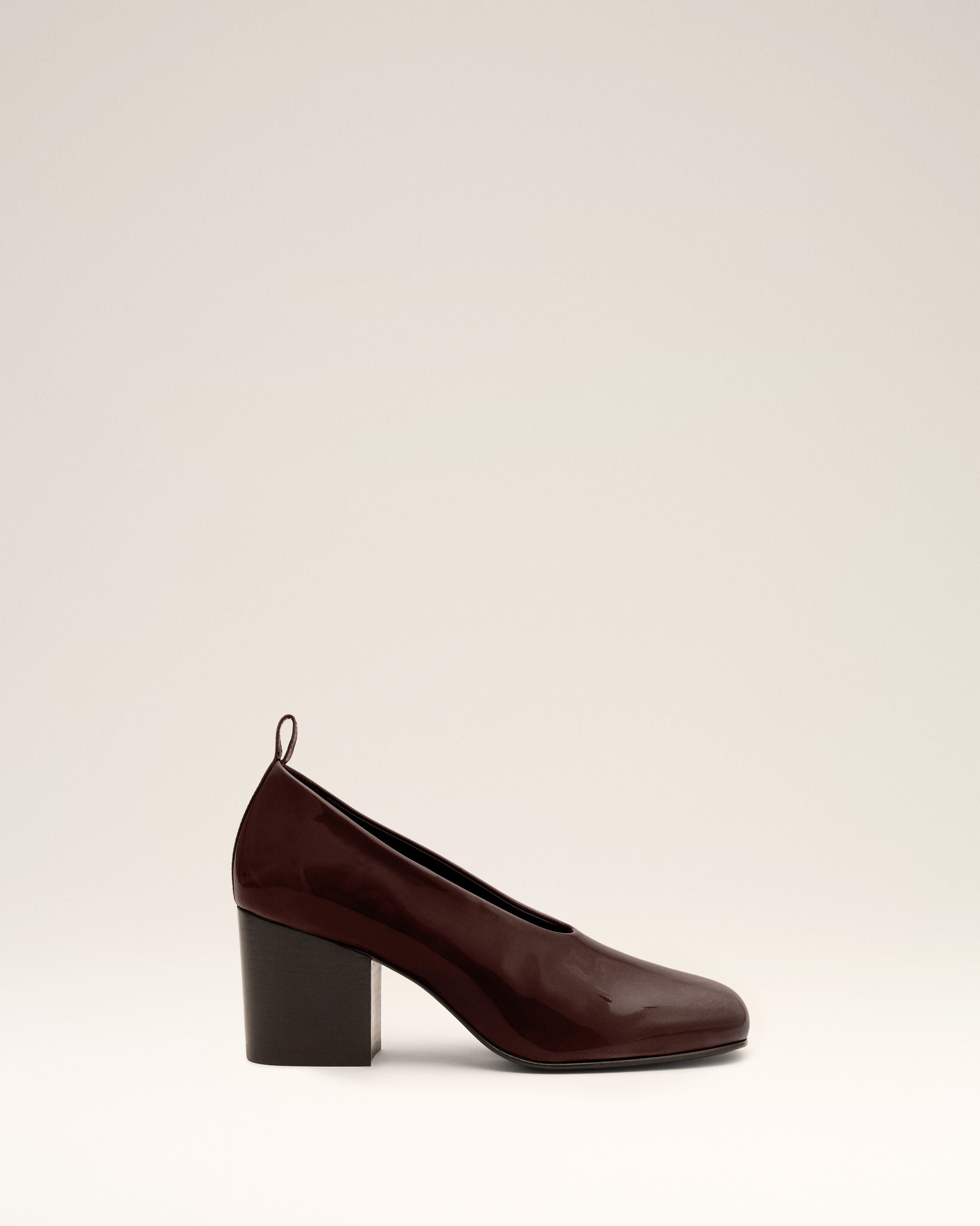 Brown cow leather pumps - 1
