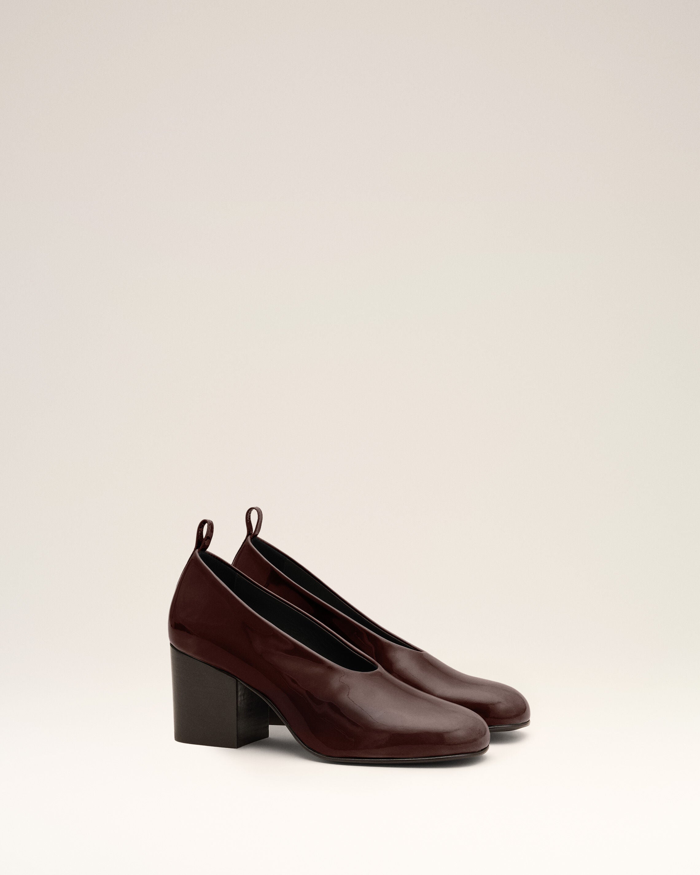Brown cow leather pumps - 3