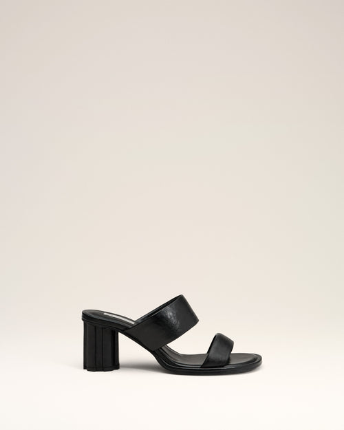                             Black Leather Piano Sandals - 3                         - Ami Paris