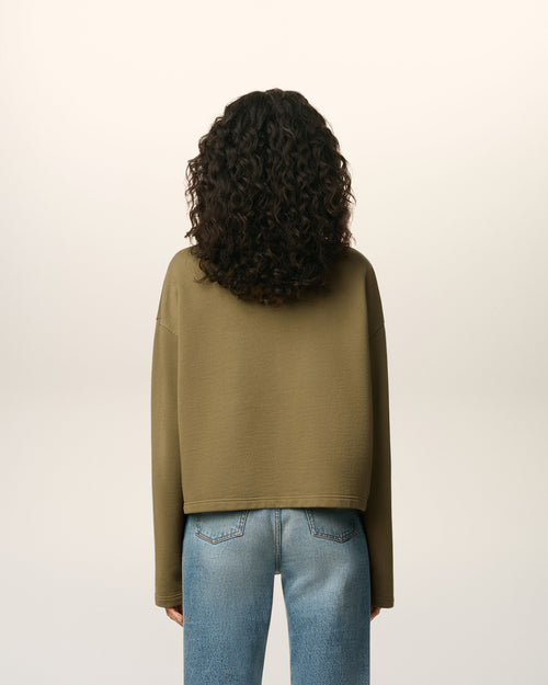 Green Cotton Contrasted Ami De Coeur Sweatshirt - 5 - Ami Paris