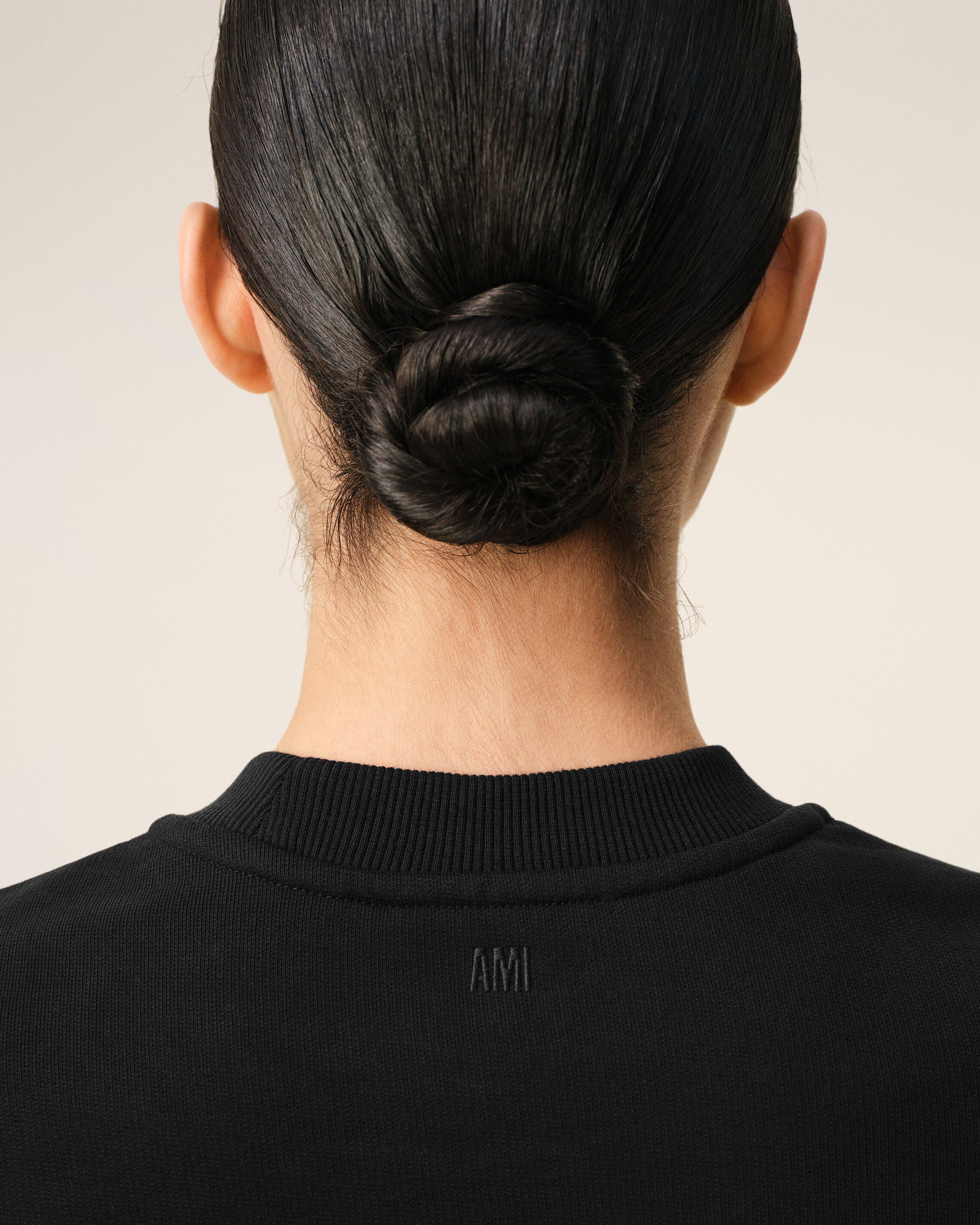 Felpa cropped Ami De Coeur in cotone nero - 4