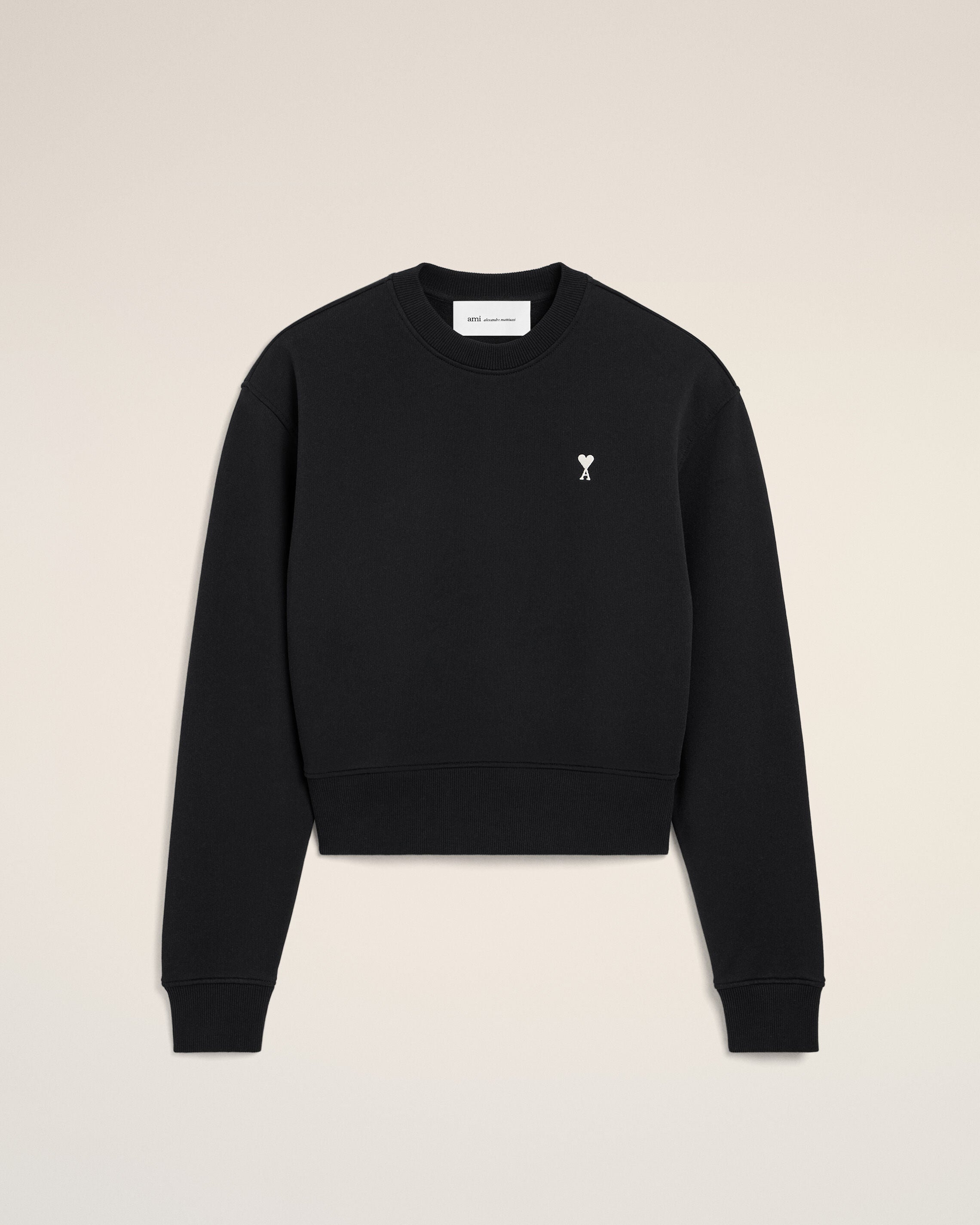 Black cotton sweatshirt with Ami de Coeur - 1