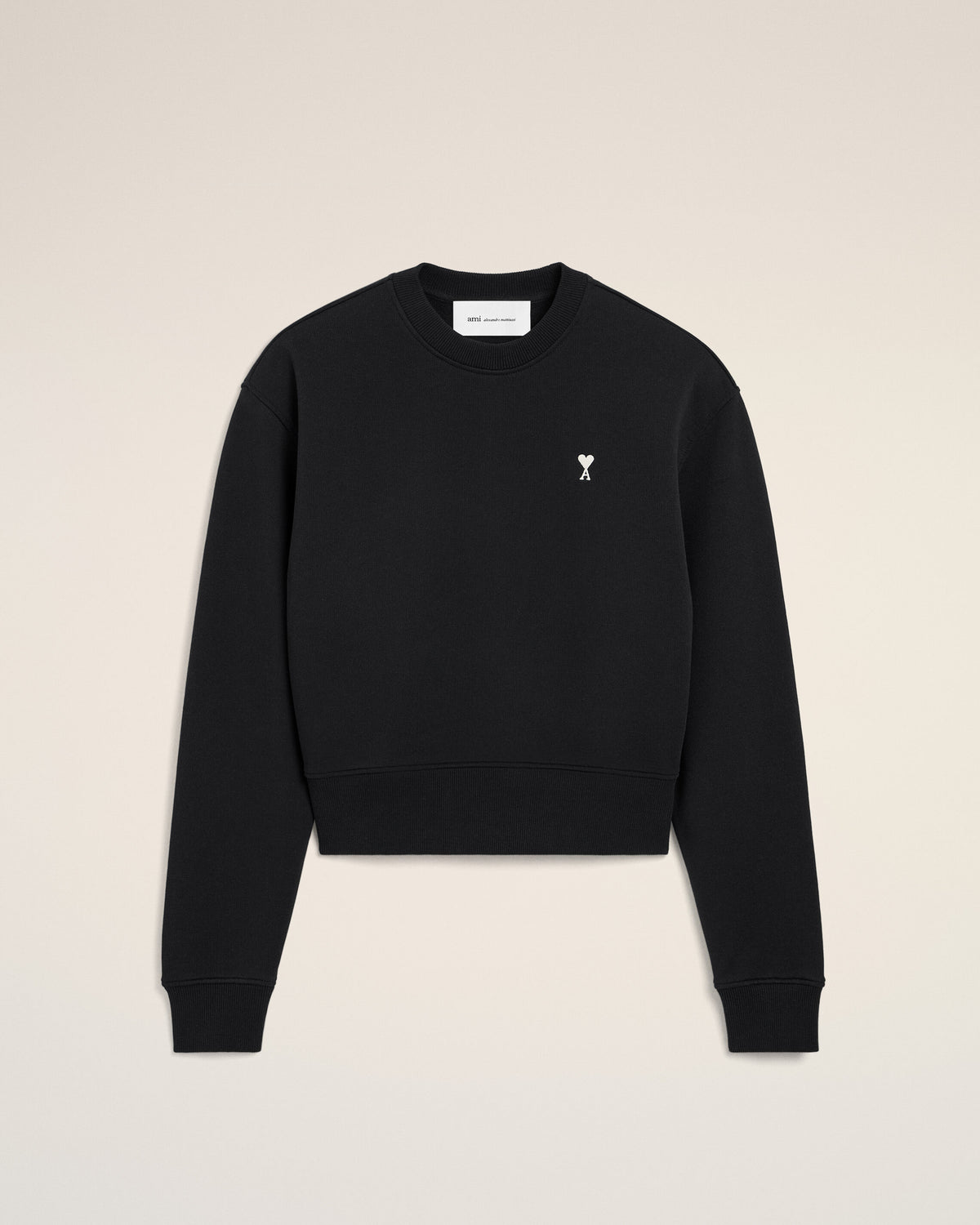 Black cotton sweatshirt with Ami de Coeur - 1