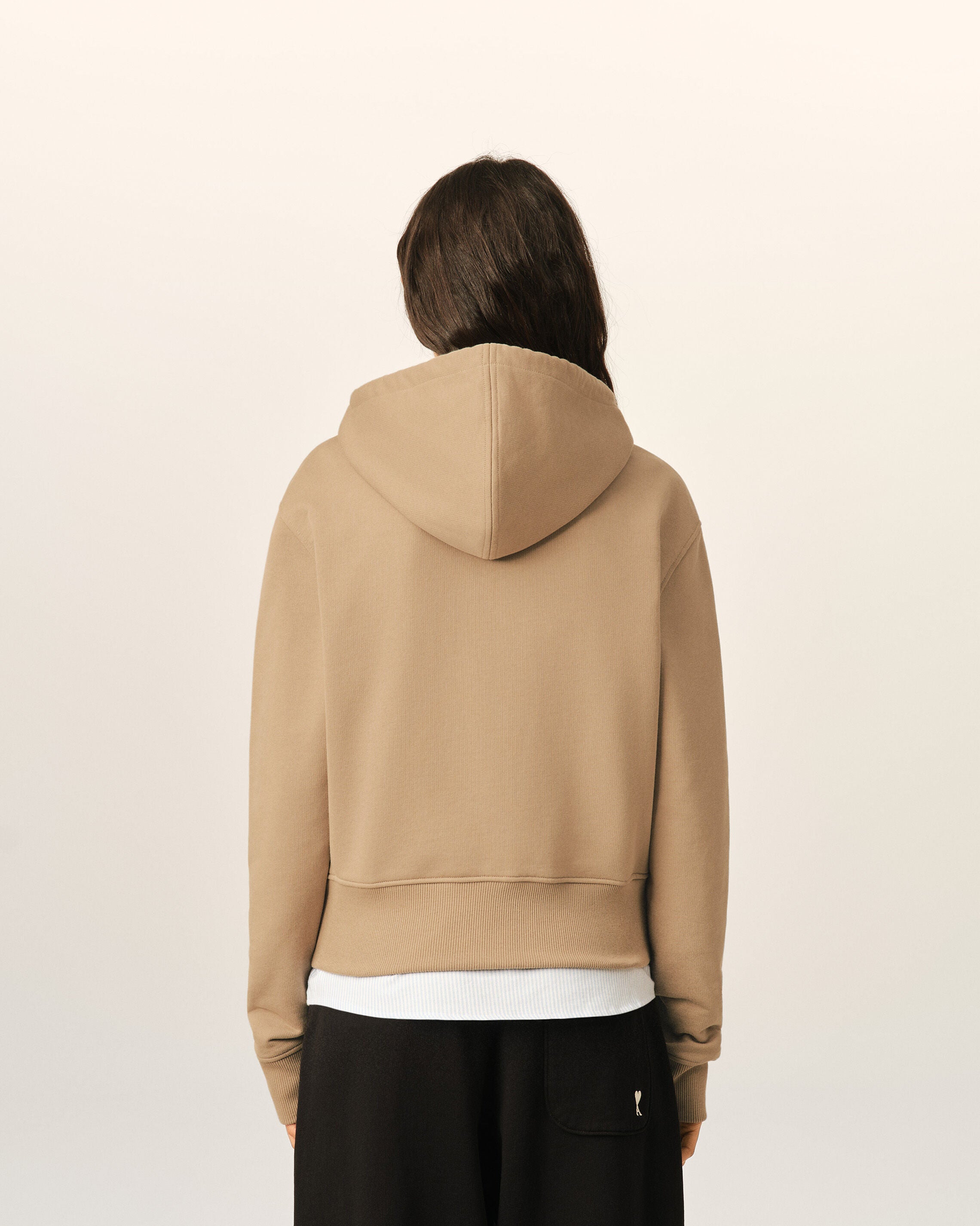 Sudadera con cremallera Ami de Cœur de algodón beige - 5