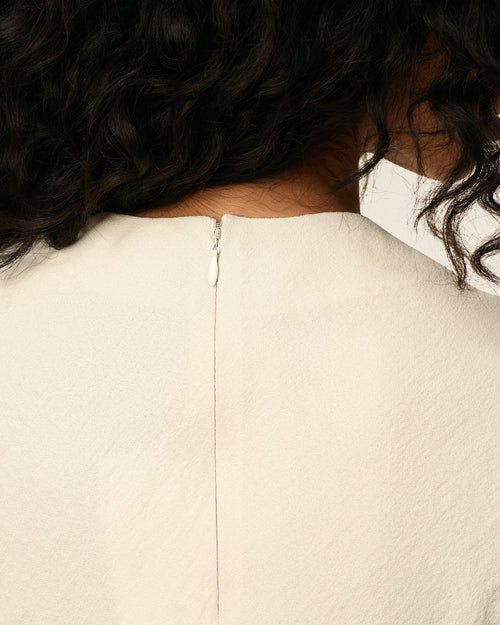 White Sleeveless Raw Edge Details Top - 4 - Ami Paris