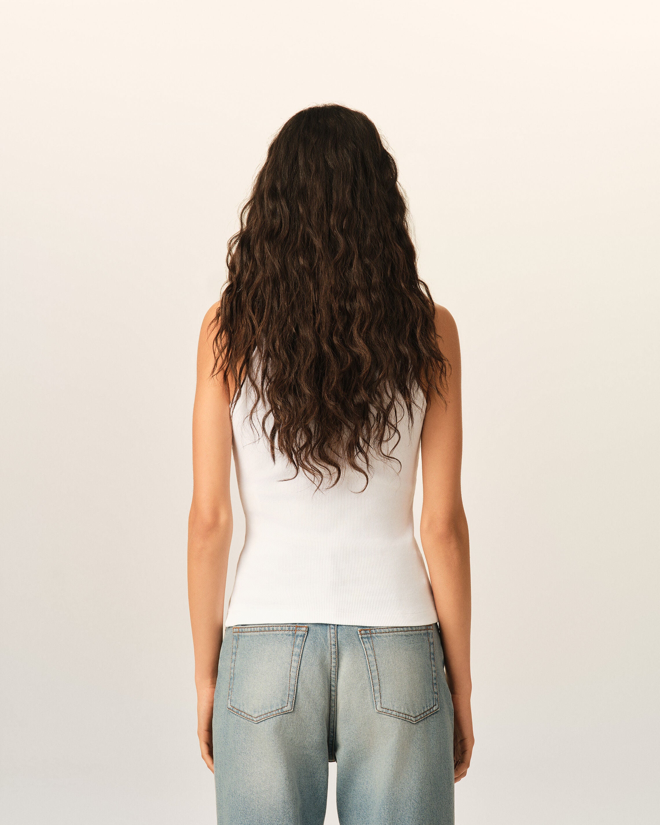 White Cotton Ami De Coeur Tanktop - 5