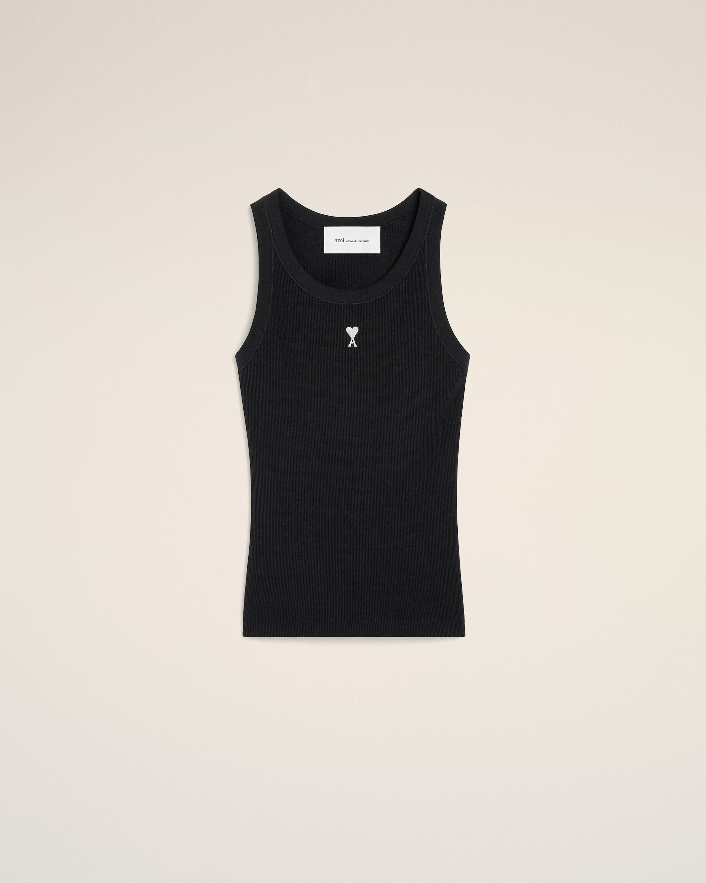 Black Cotton Ami De Coeur Tanktop - 1