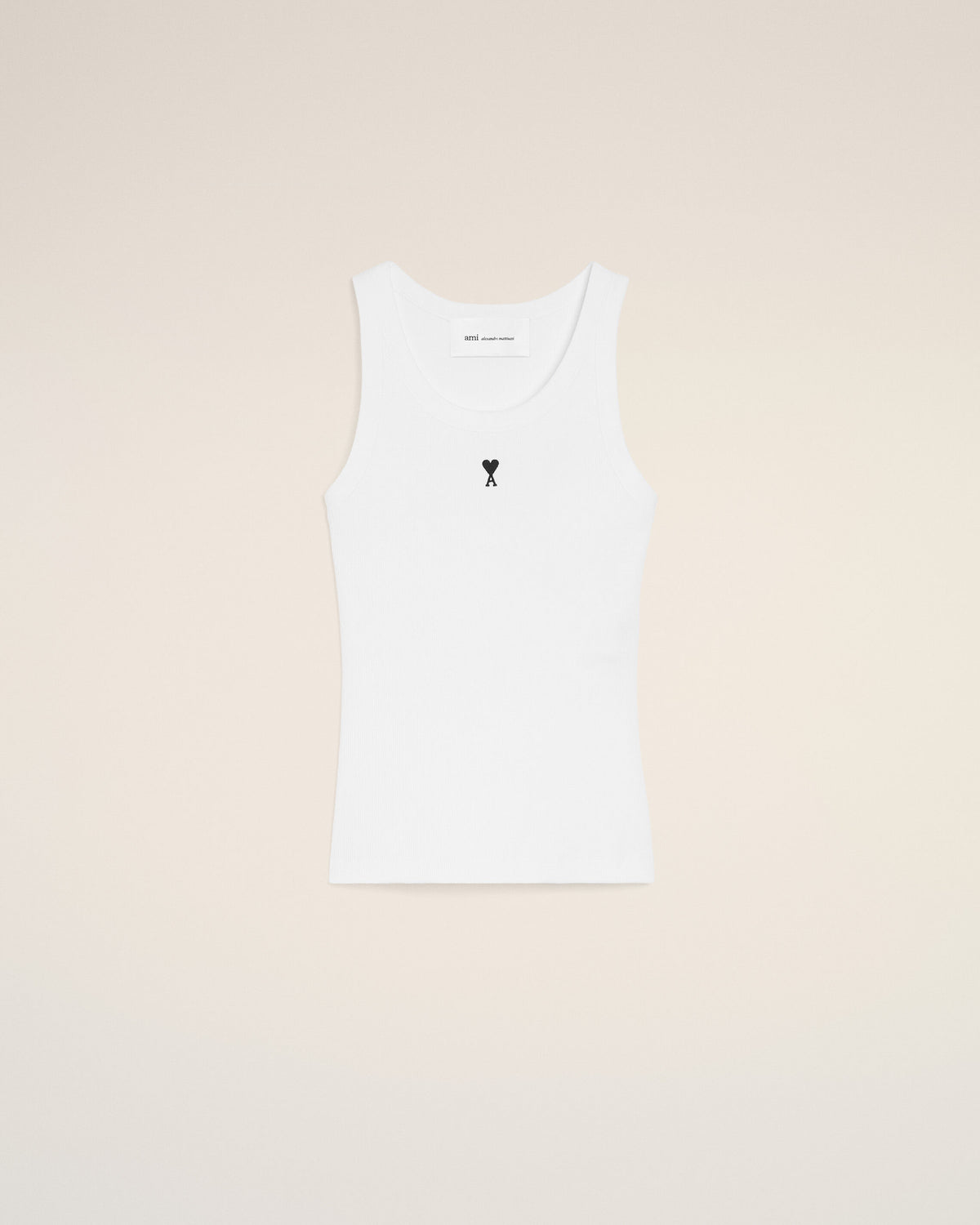 Camiseta sin mangas Ami de Cœur de algodón blanco - 1