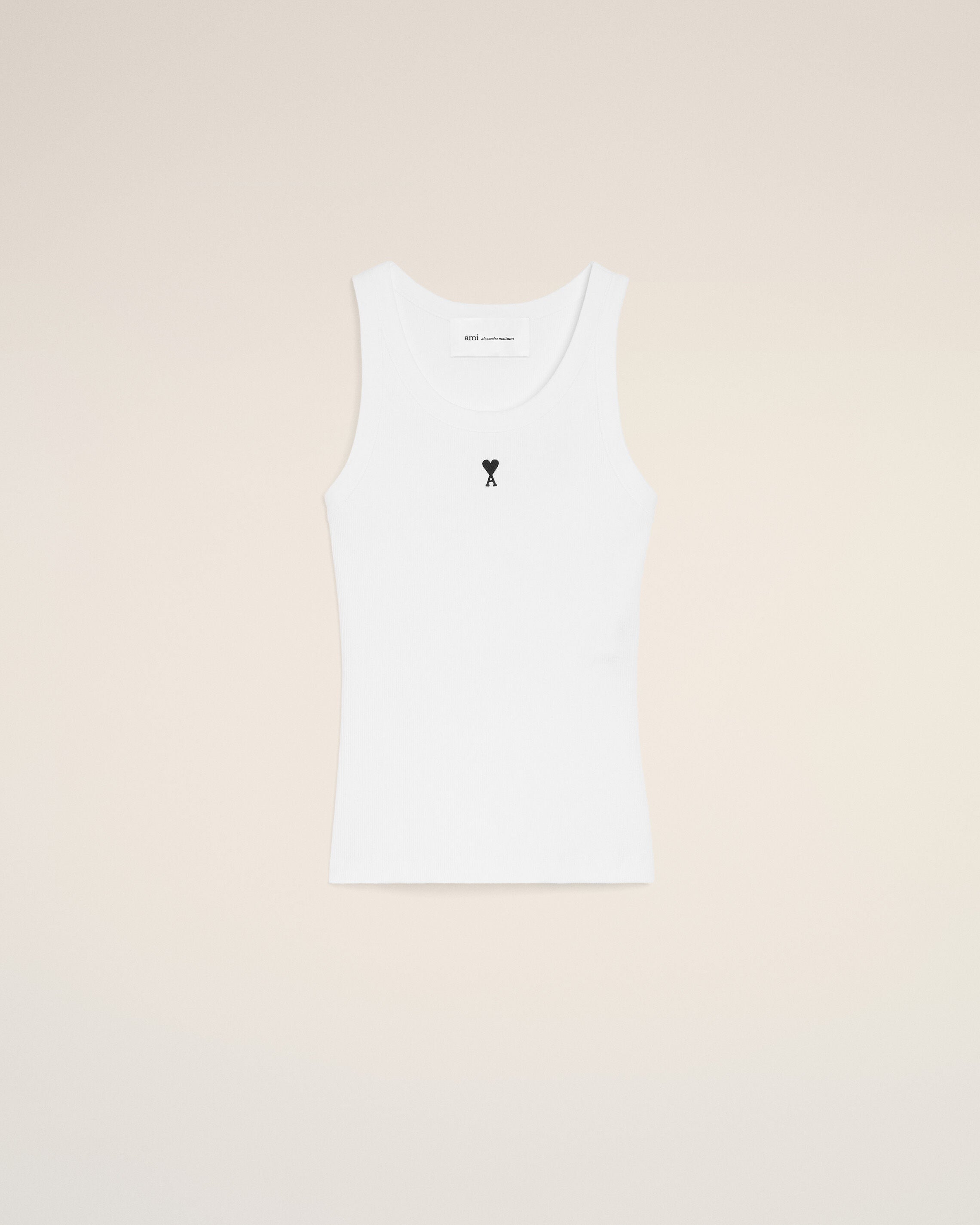 White Cotton Ami De Coeur Tanktop - 1