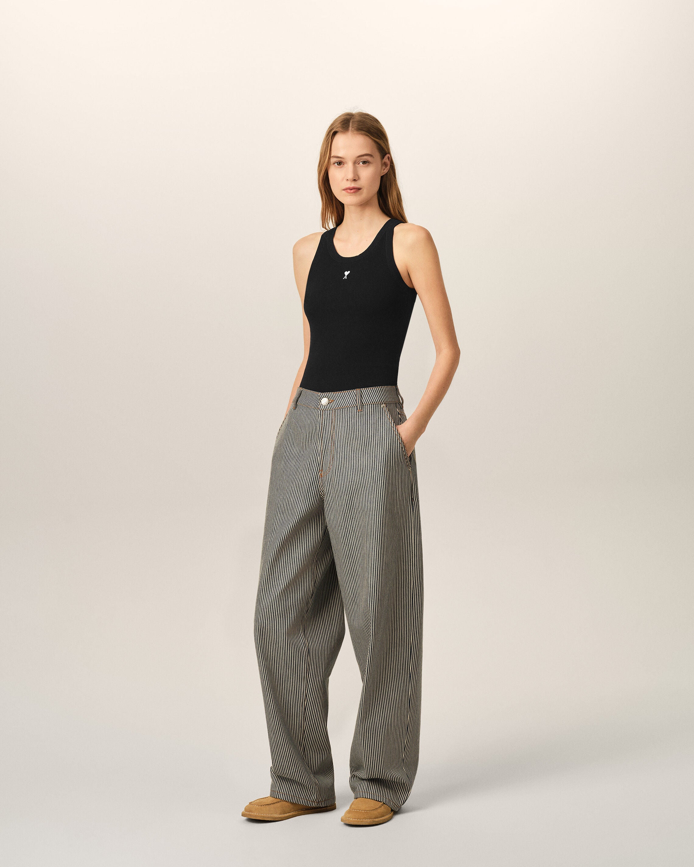 Black Cotton Ami De Coeur Tanktop - 6