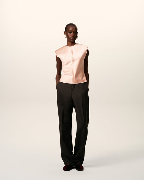                             Top sin mangas con bordes sin rematar rosa - 3                         - Ami Paris