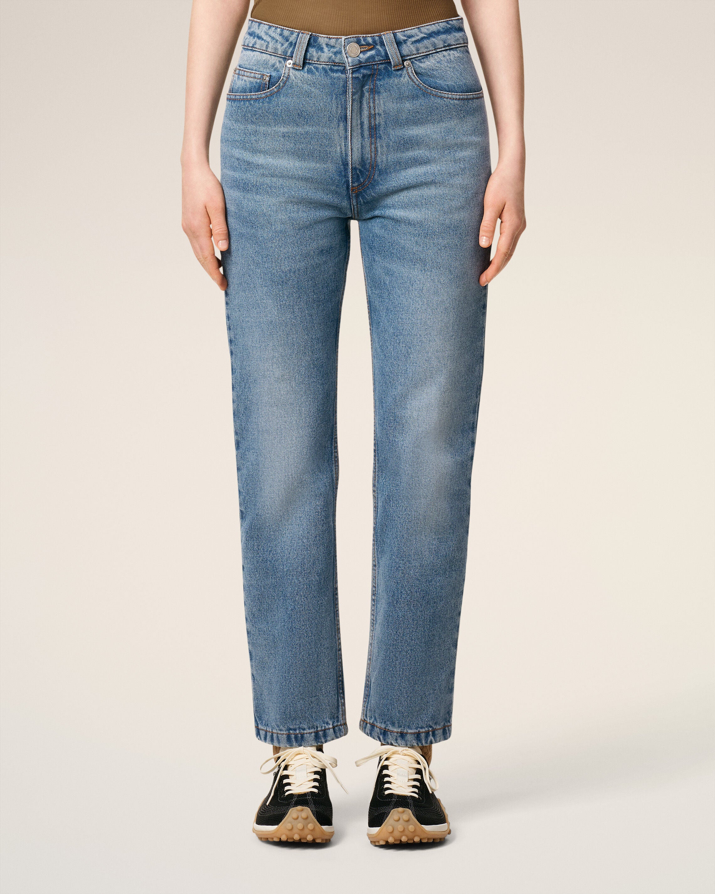 ブルー コットン クラシックフィット ジーンズ ユーズドブルー | AMI PARIS