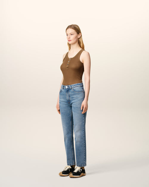 Blue Cotton Classic Fit Jeans - 6 - Ami Paris