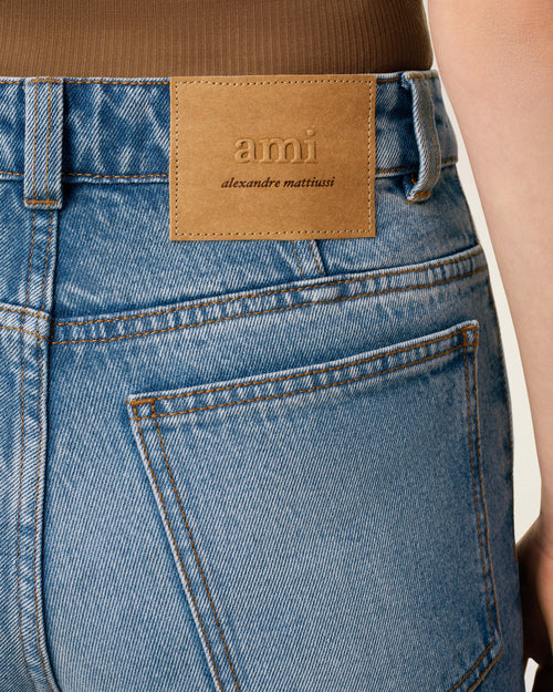 Classic-Fit-Jeans aus blauer Baumwolle - 5 - Ami Paris