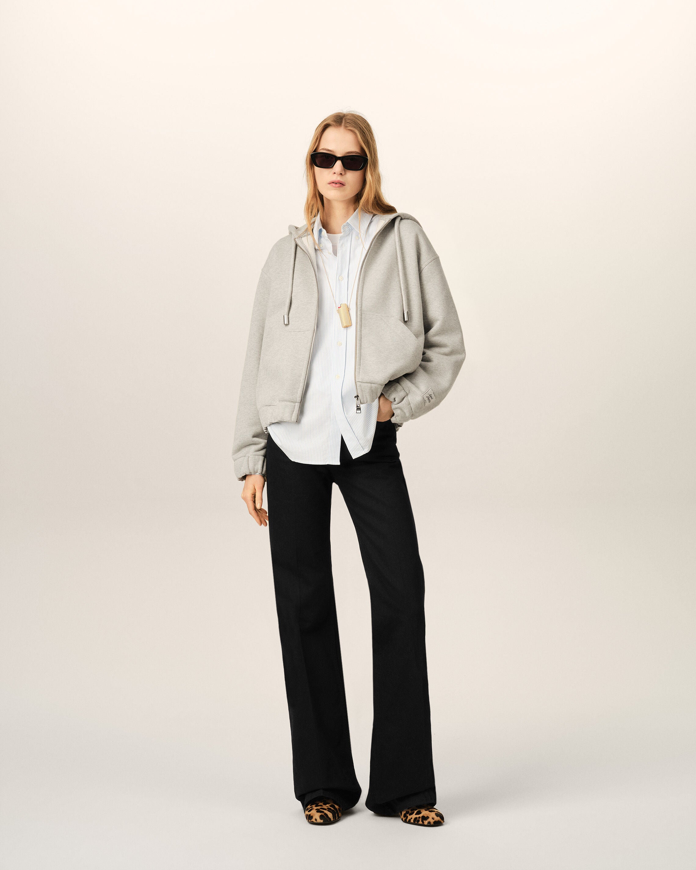 Black flare-fit cotton jeans - 2