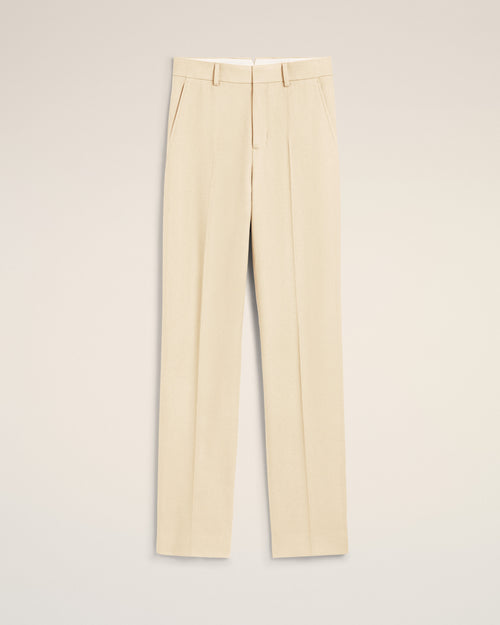                                 White Wool Large Fit Trousers - 3                             - Ami Paris