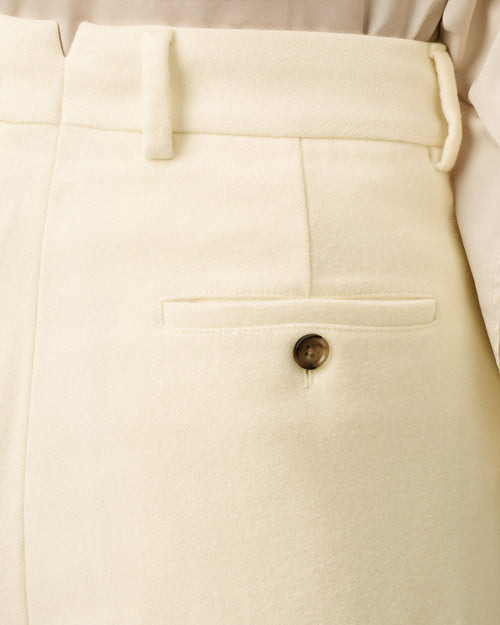 White Wool Large Fit Trousers - 5 - Ami Paris