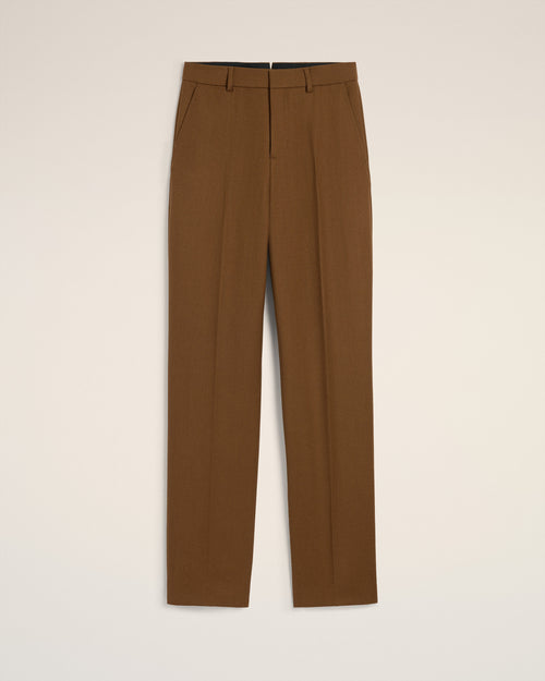                                 Brown Wool Large Fit Trousers - 3                             - Ami Paris