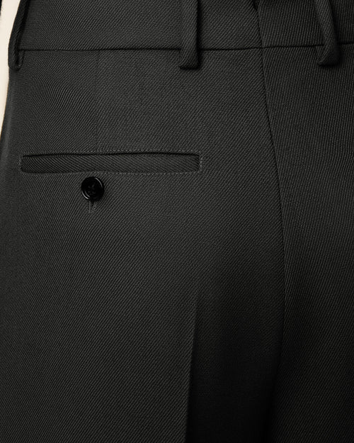 Large-Fit-Hose aus schwarzer Wolle - 5 - Ami Paris